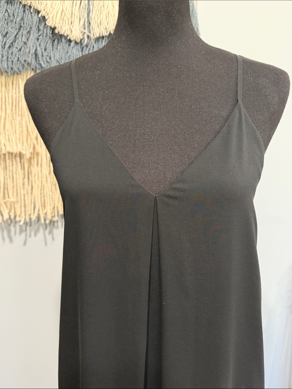 Alice + Olivia Little Black V-Neck Silk Slip Dress Size S/P - Picture 2 of 10